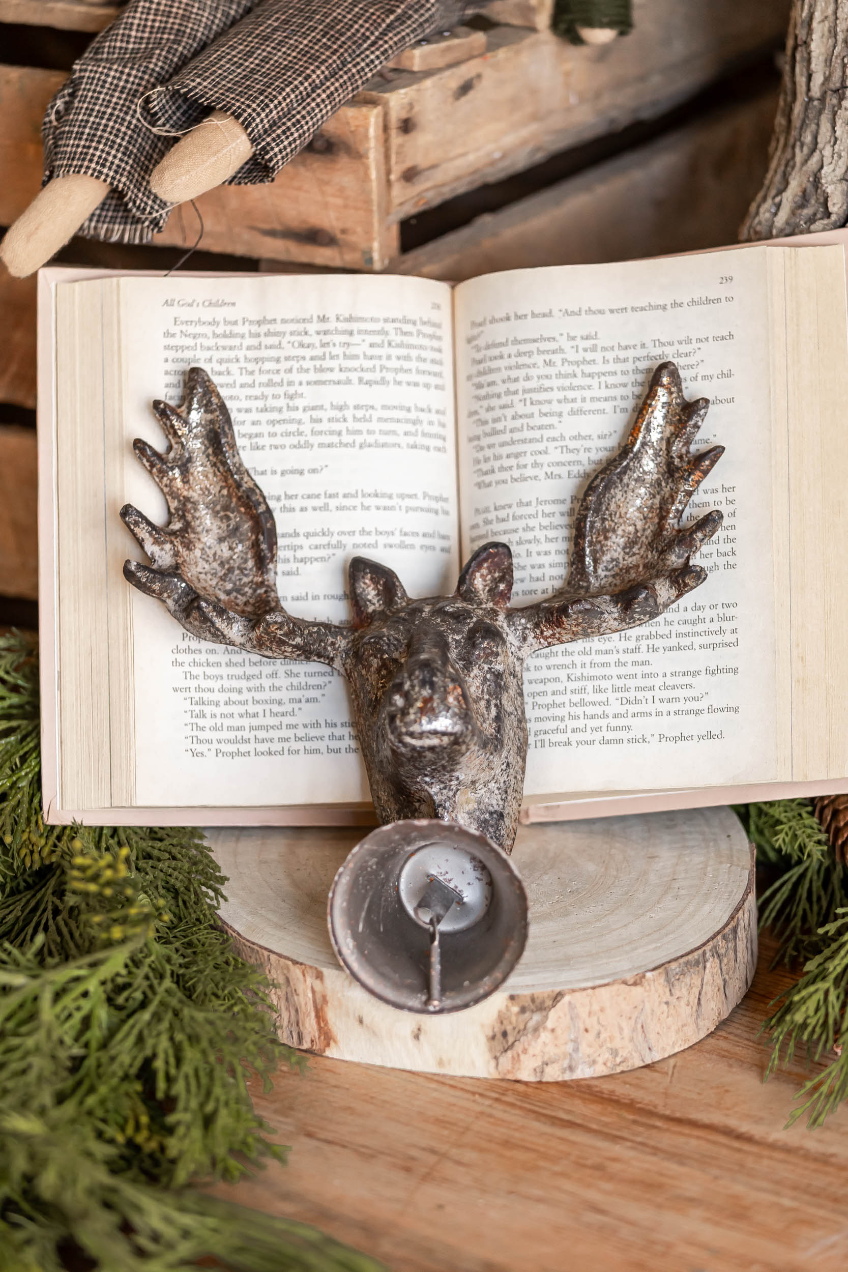 Hand-Forged Cast Iron Moose Wall Mount Creative Co-Op