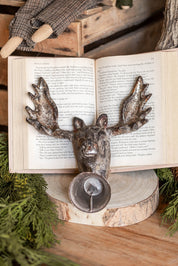 Hand-Forged Cast Iron Moose Wall Mount Creative Co-Op