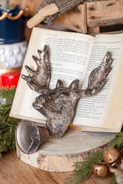 Hand-Forged Cast Iron Moose Wall Mount Creative Co-Op