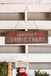 Weathered Merry Christmas Sign Ragon House