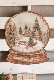 Cozy Cabin Sledding Snow Globe Sign Ragon House
