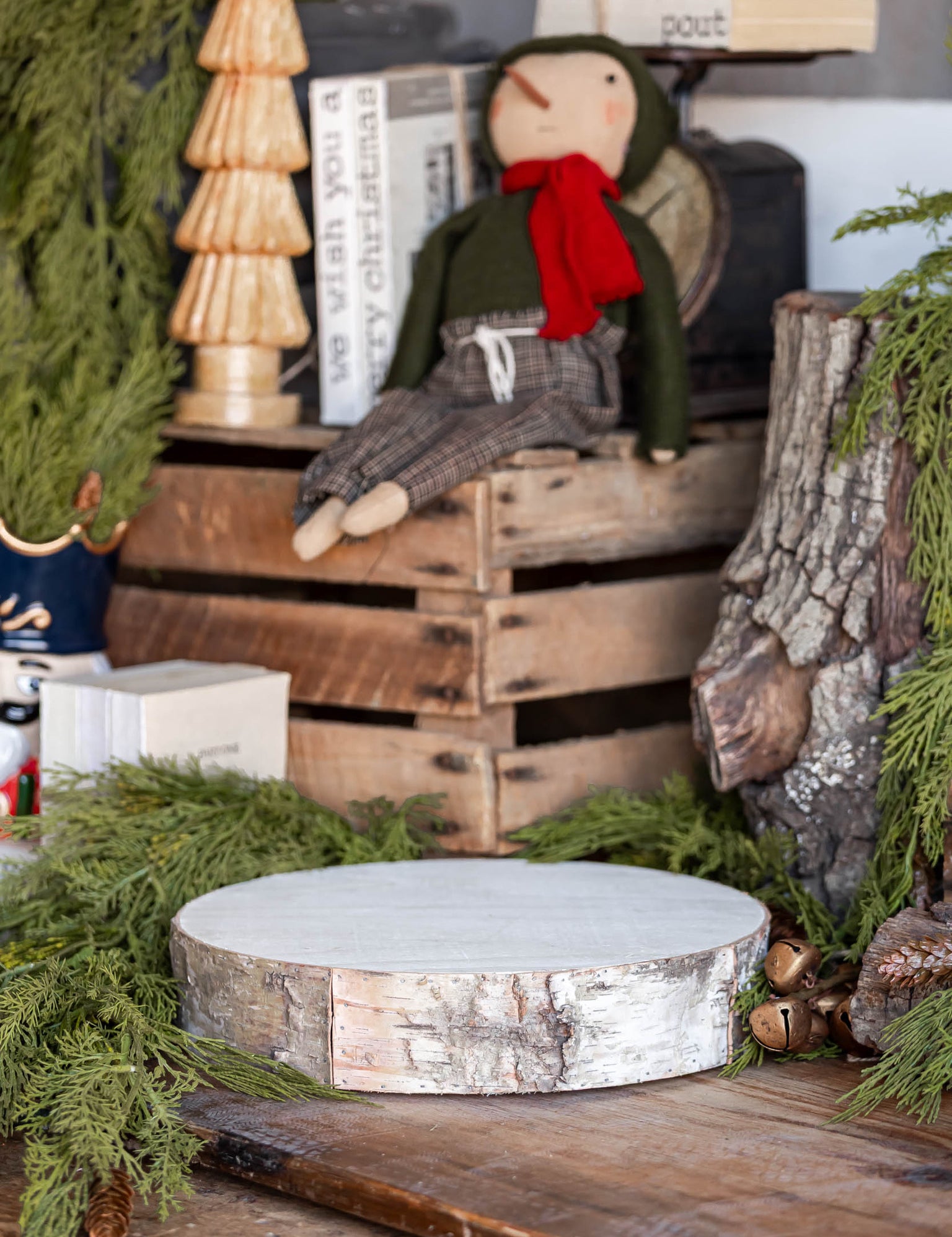 Natural Birch Wood Riser Creative Co-Op