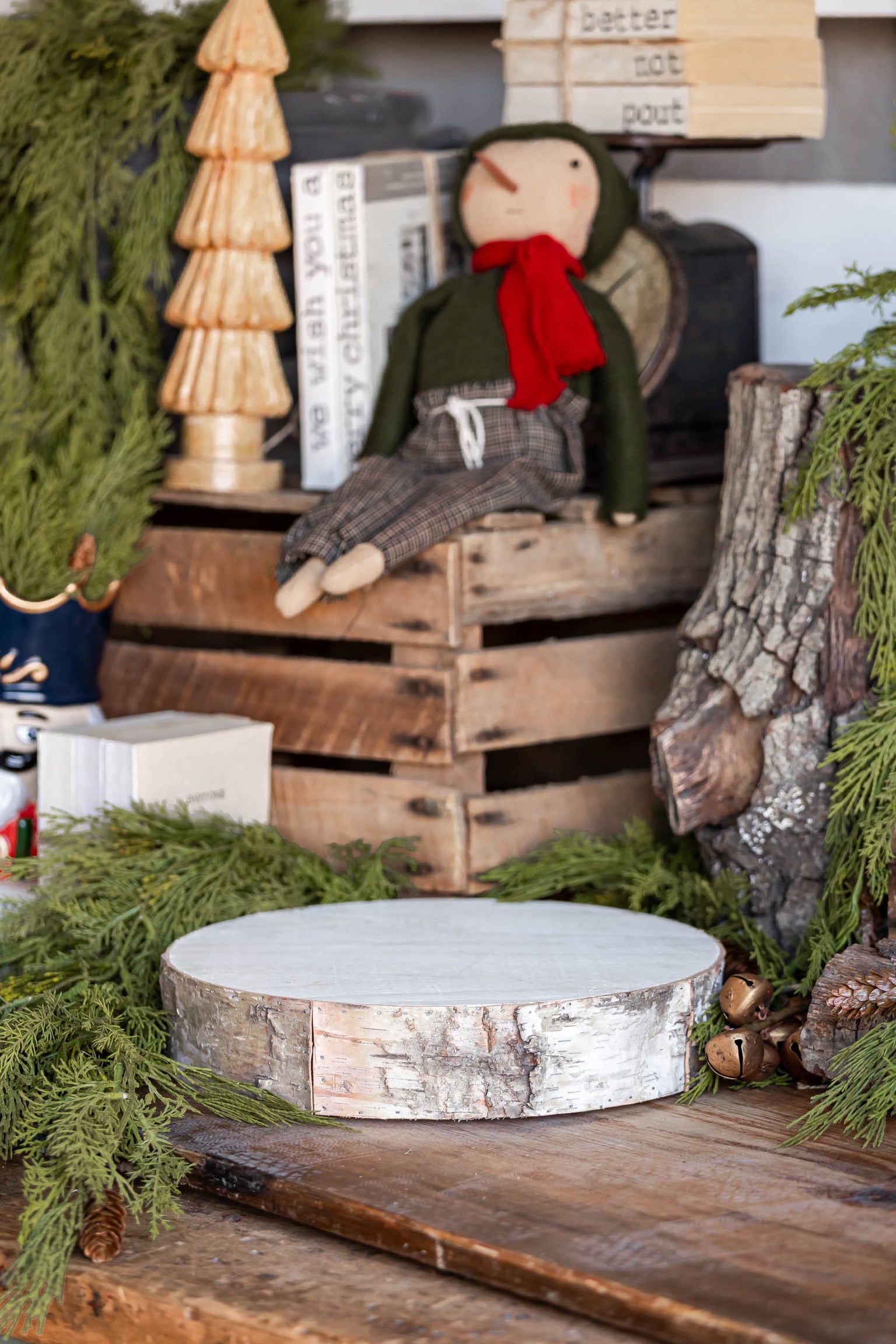 Natural Birch Wood Riser Creative Co-Op