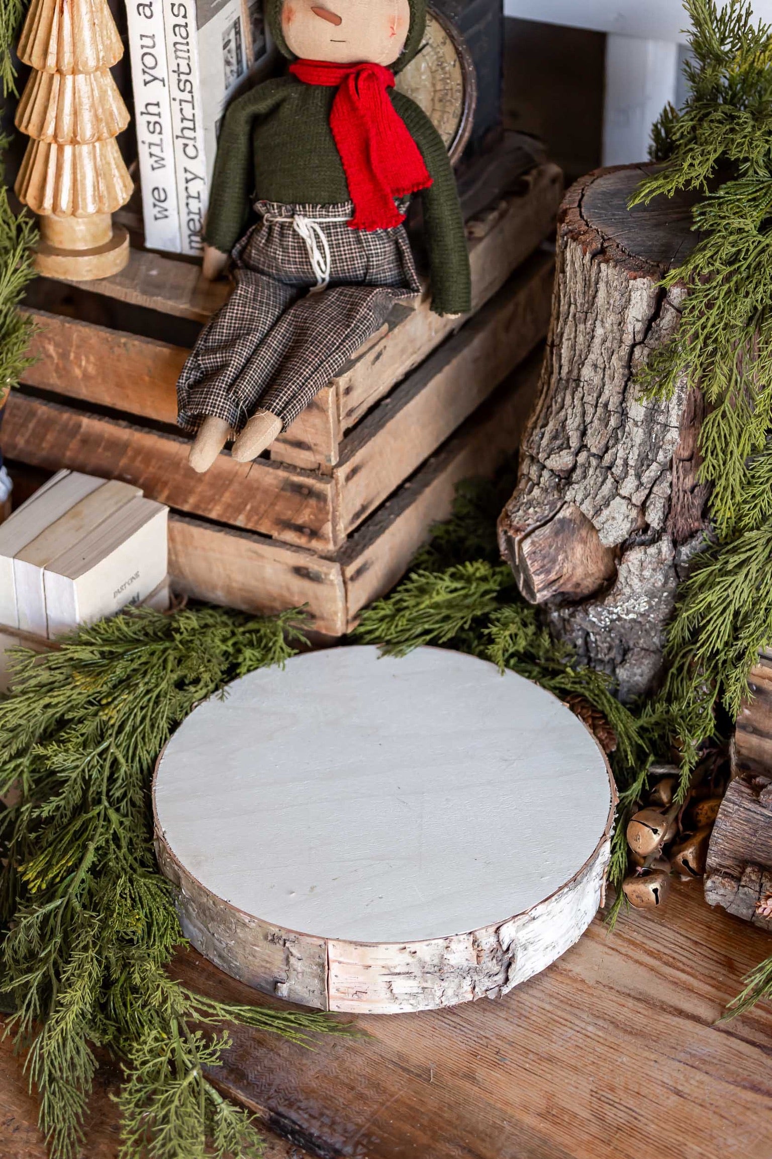 Natural Birch Wood Riser Creative Co-Op