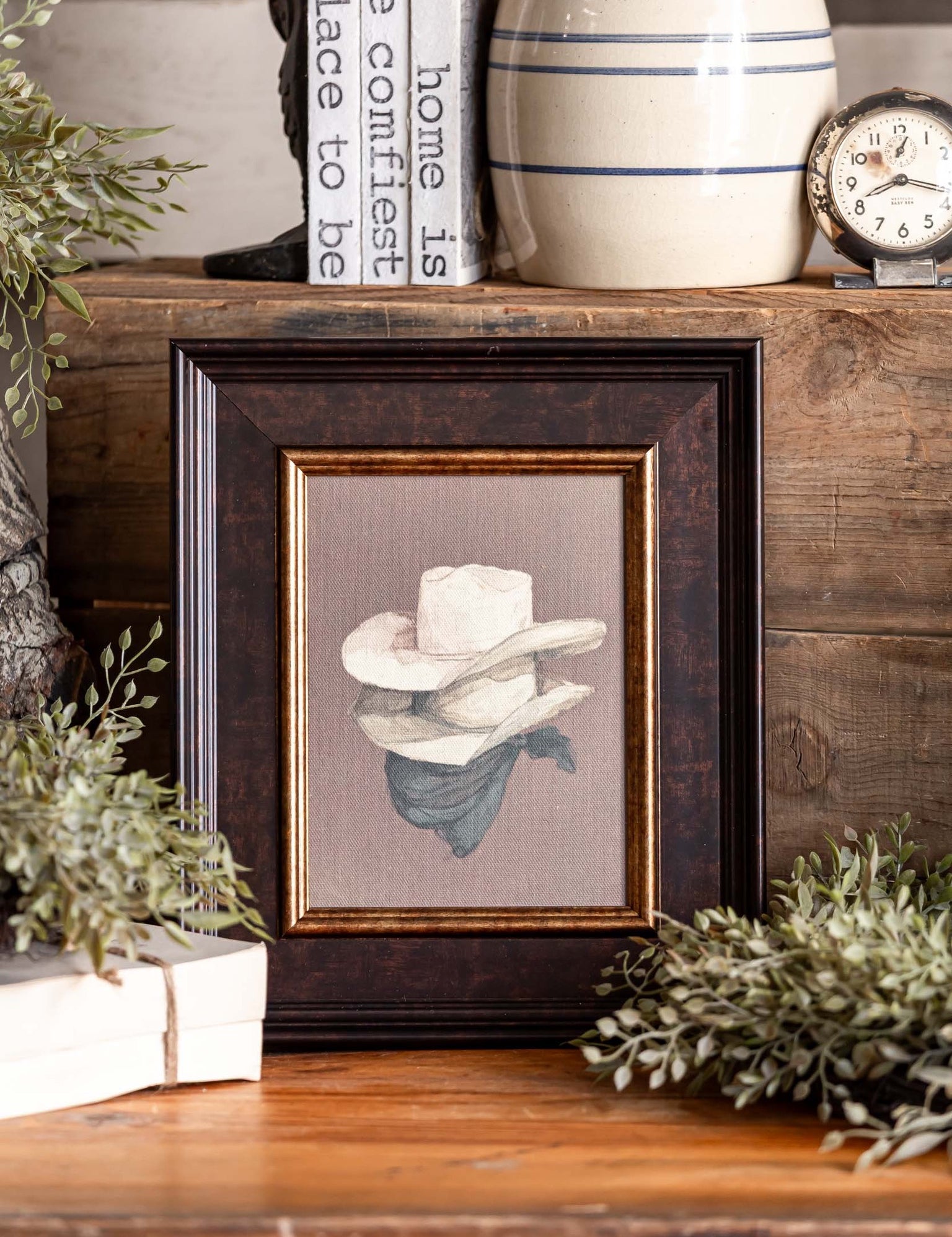 Stacked Cowboy Hats Framed Art Petal Lane Home