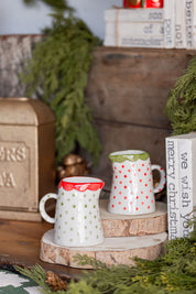 Hand-Painted Christmas Dotted Creamer Creative Co-Op