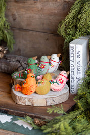 Handmade Wool Bird Ornament Creative Co-Op