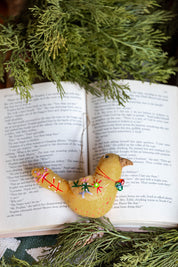 Handmade Wool Bird Ornament Creative Co-Op