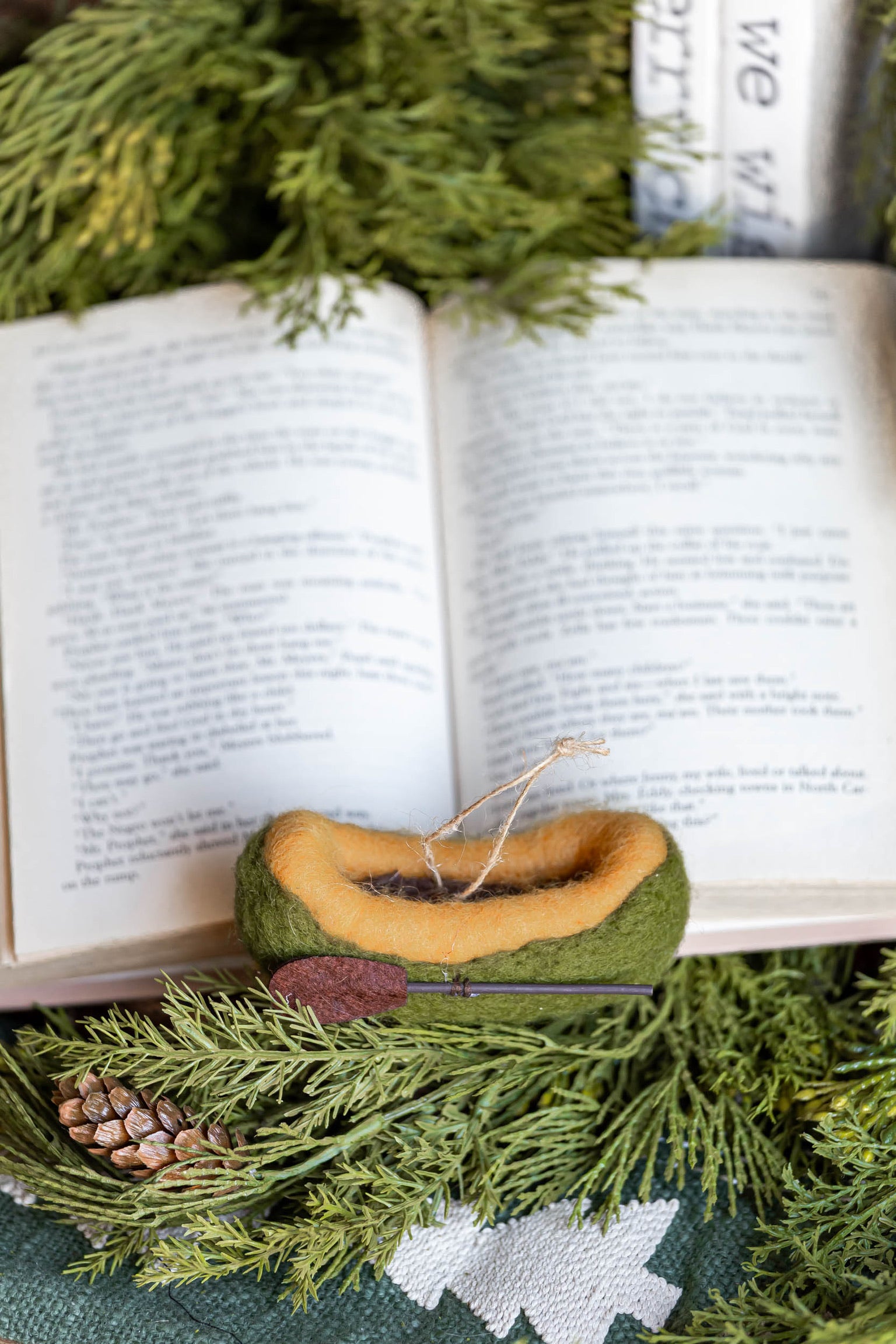 Woodland Wool Ornament Creative Co-Op