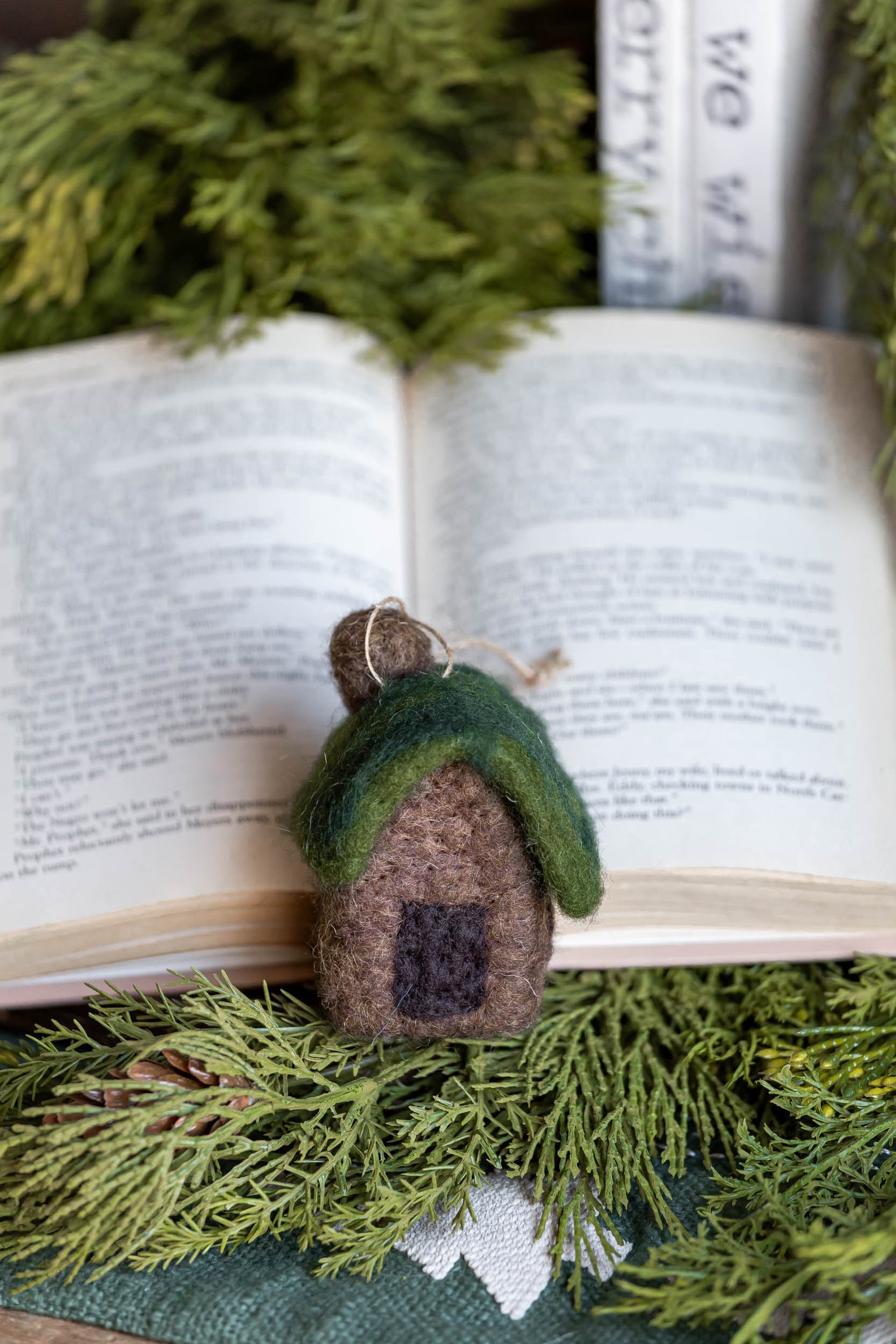 Woodland Wool Ornament Creative Co-Op