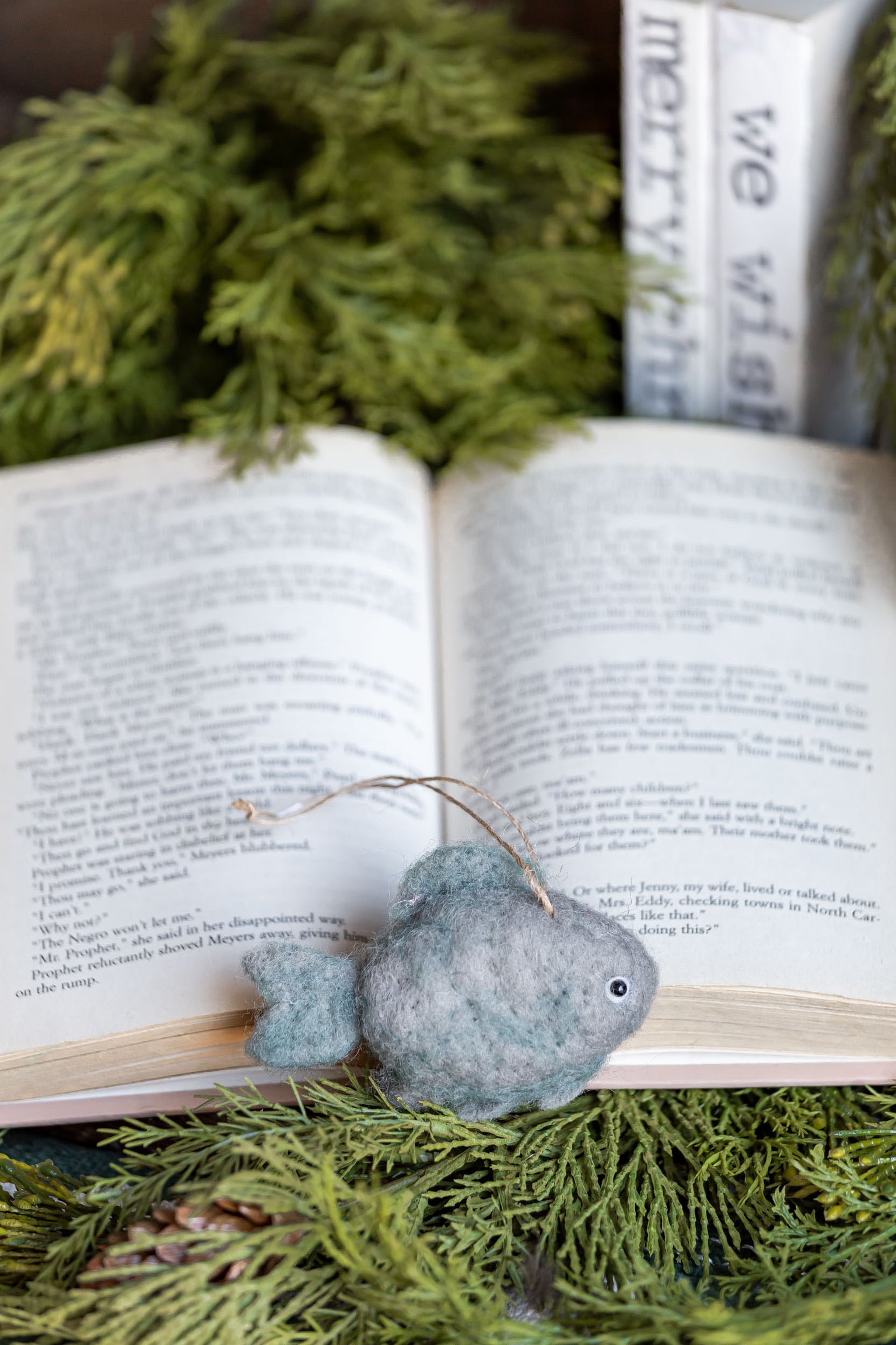 Woodland Wool Ornament Creative Co-Op