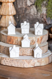 Stoneware Village House Ornament Set Creative Co-Op