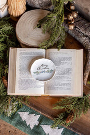Stoneware Holiday Saying Plate Creative Co-Op