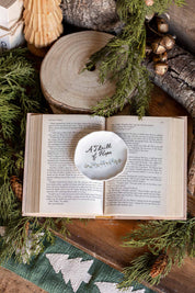 Stoneware Holiday Saying Plate Creative Co-Op