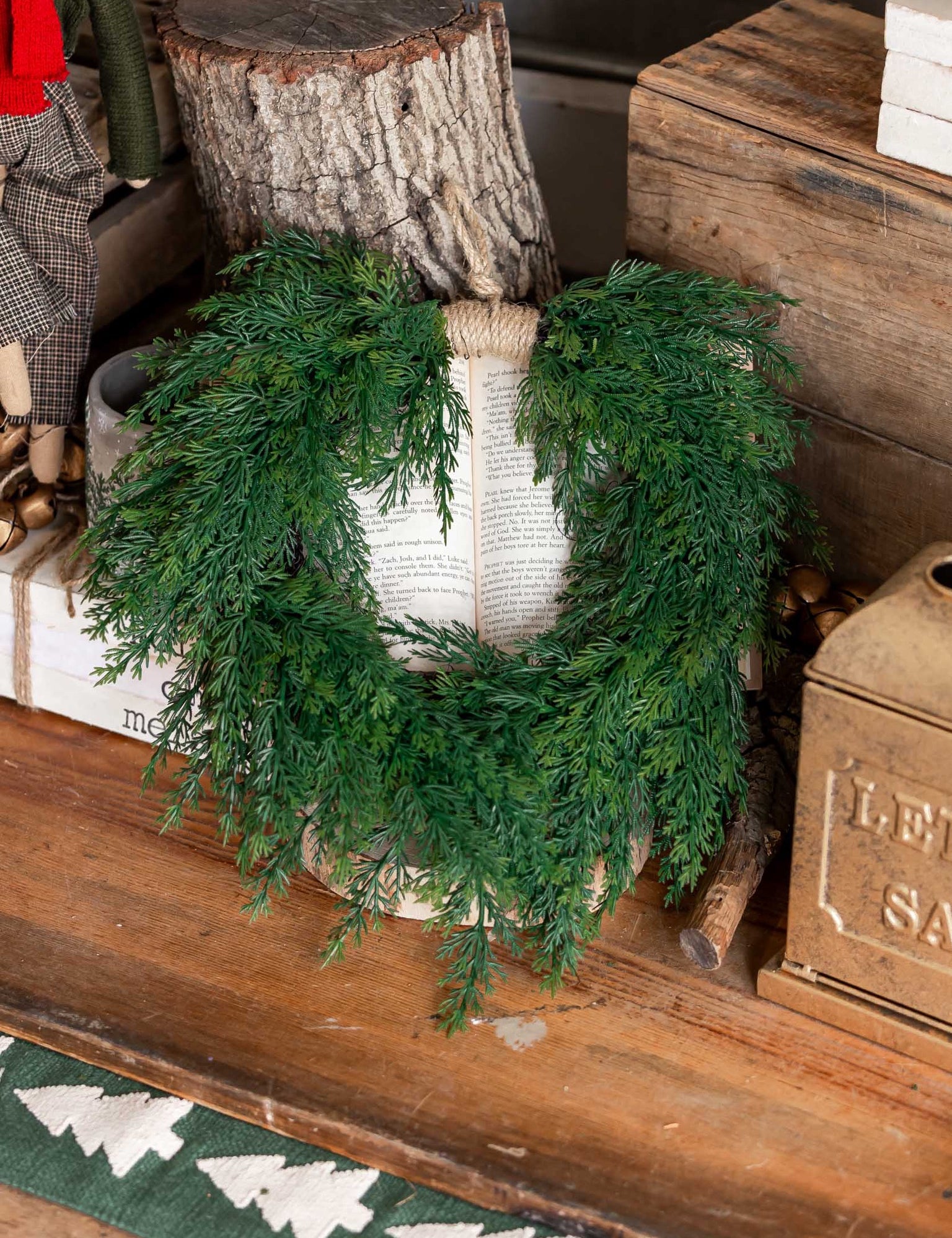 Tonal Cedar Hanging Wreath Lancaster and Vintage