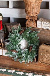 Evergreen Pinecone Mini Wreath Lancaster and Vintage