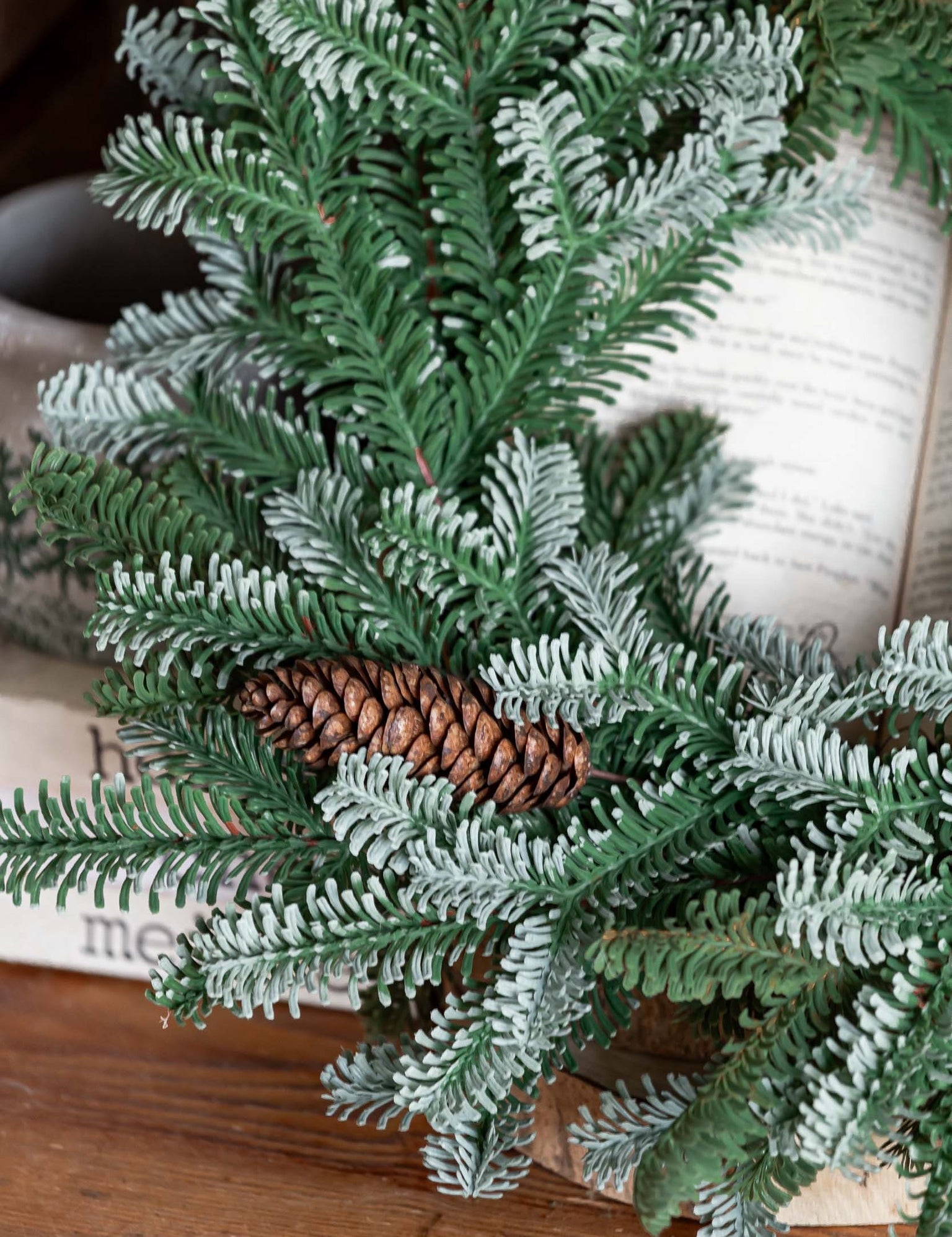 Evergreen Pinecone Mini Wreath Lancaster and Vintage