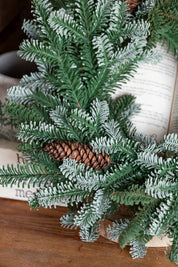 Evergreen Pinecone Mini Wreath Lancaster and Vintage