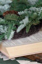 Evergreen Pinecone Mini Wreath Lancaster and Vintage