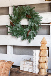 Evergreen Pinecone Mini Wreath Lancaster and Vintage