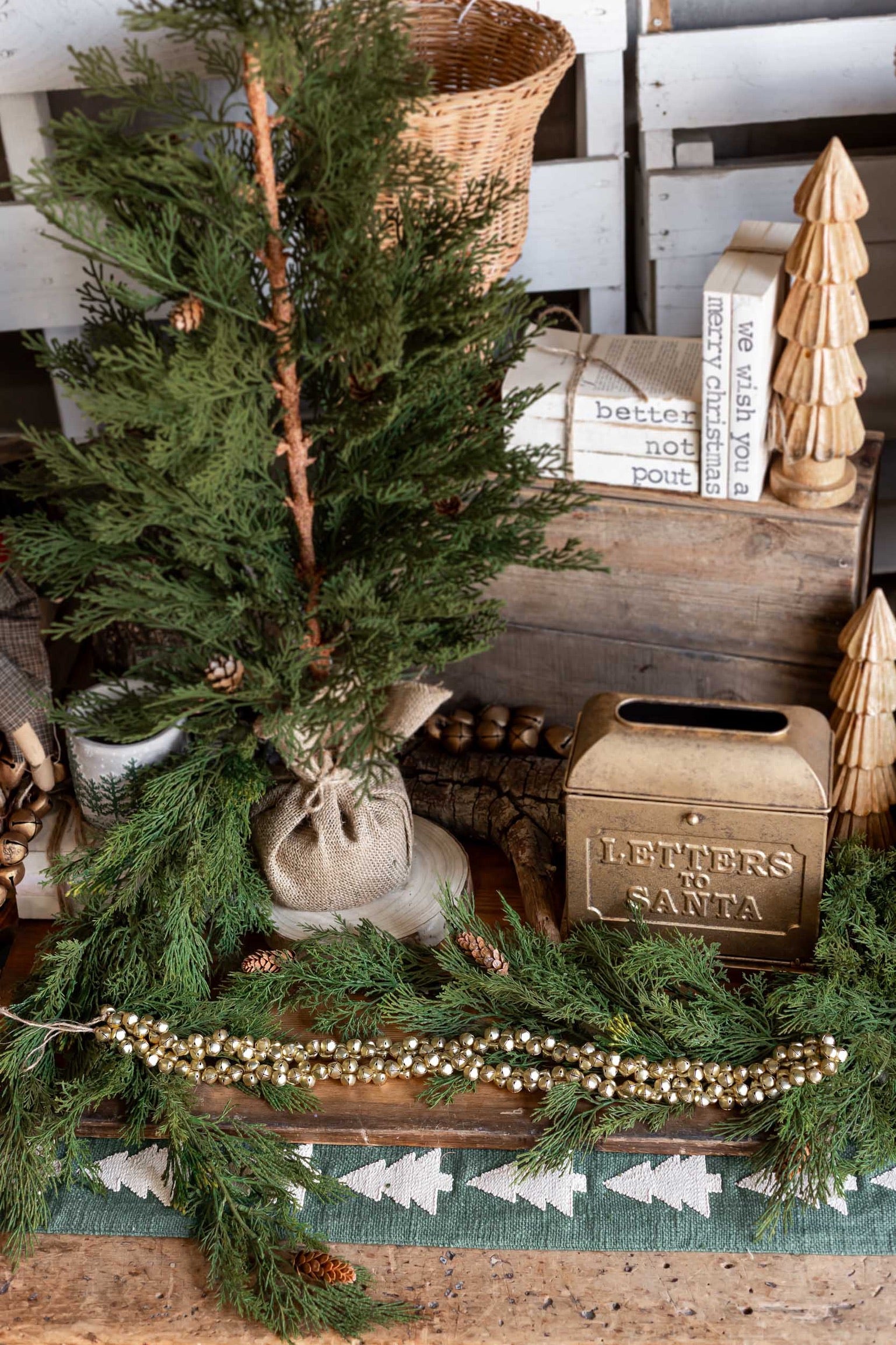 Golden Jingle Bells Garland Lancaster and Vintage
