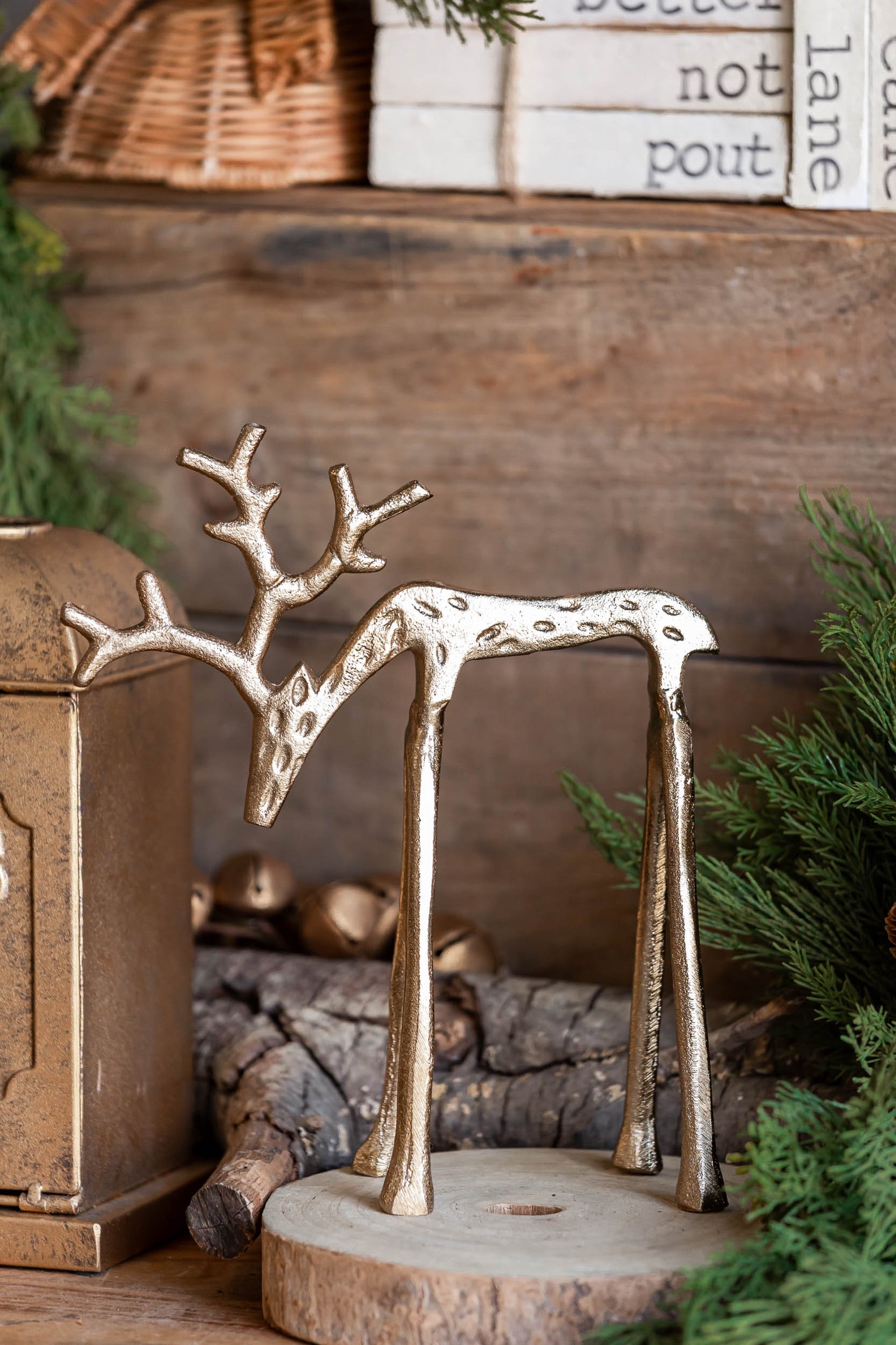 Gilded Reindeer Accent Decor