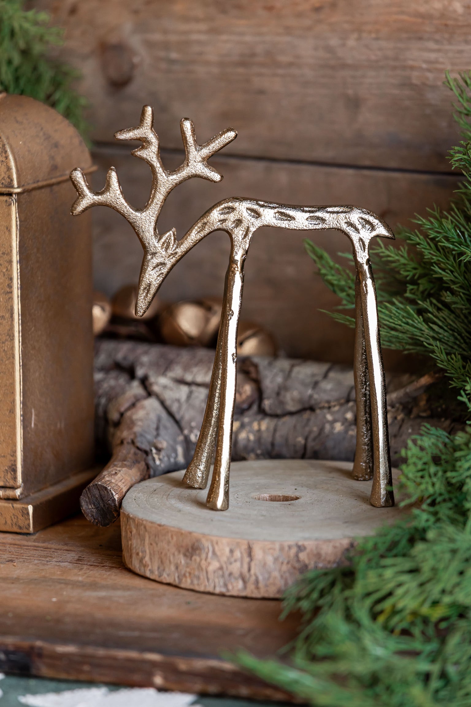 Gilded Reindeer Accent Decor