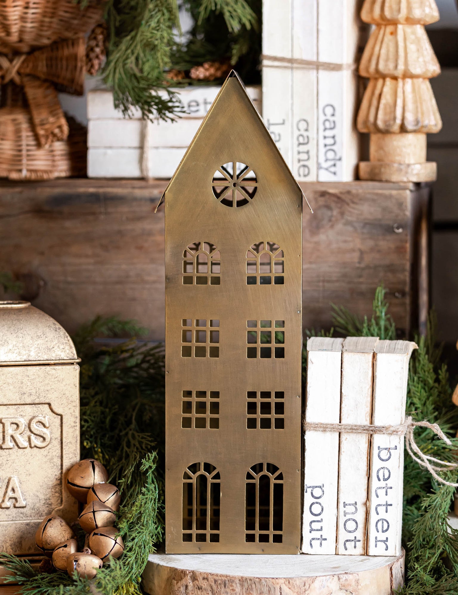 Gilded House (Tall) Accent Decor