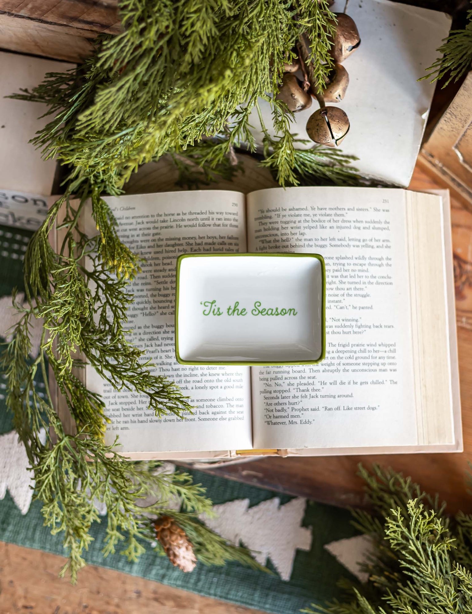 Stoneware Christmas Cheer Dish Creative Co-Op