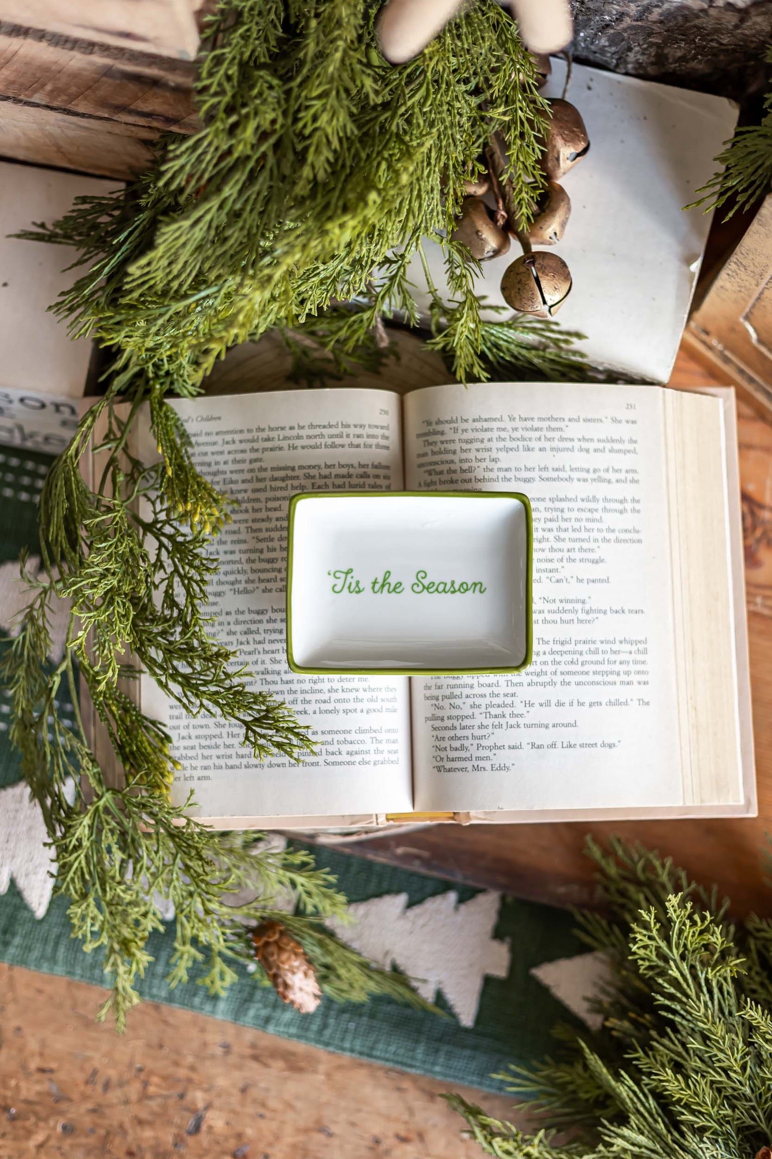 Stoneware Christmas Cheer Dish Creative Co-Op