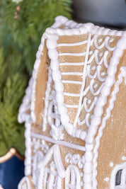 Lighted White Gingerbread House (L) Raz Imports