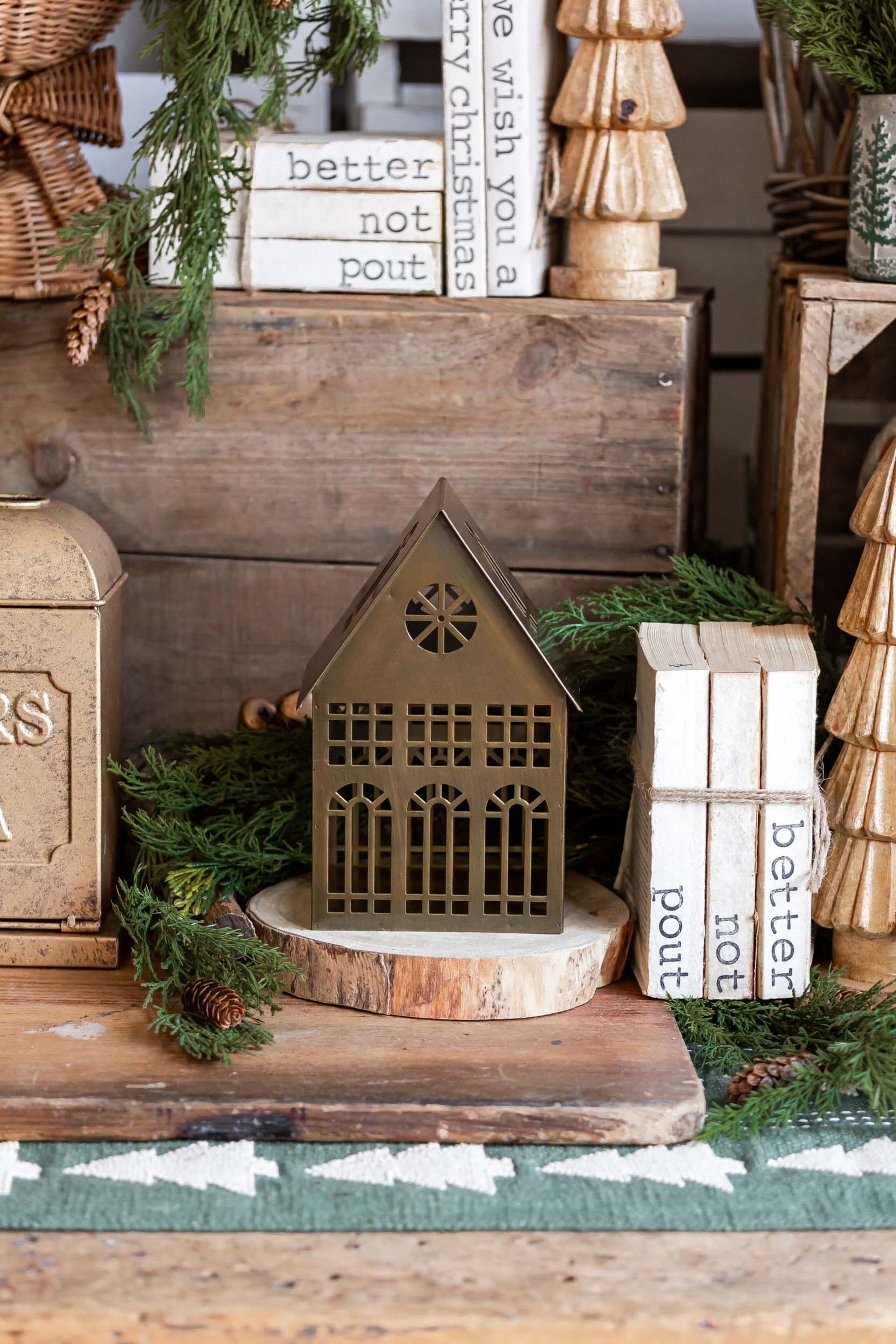 Gilded House (Small) Accent Decor