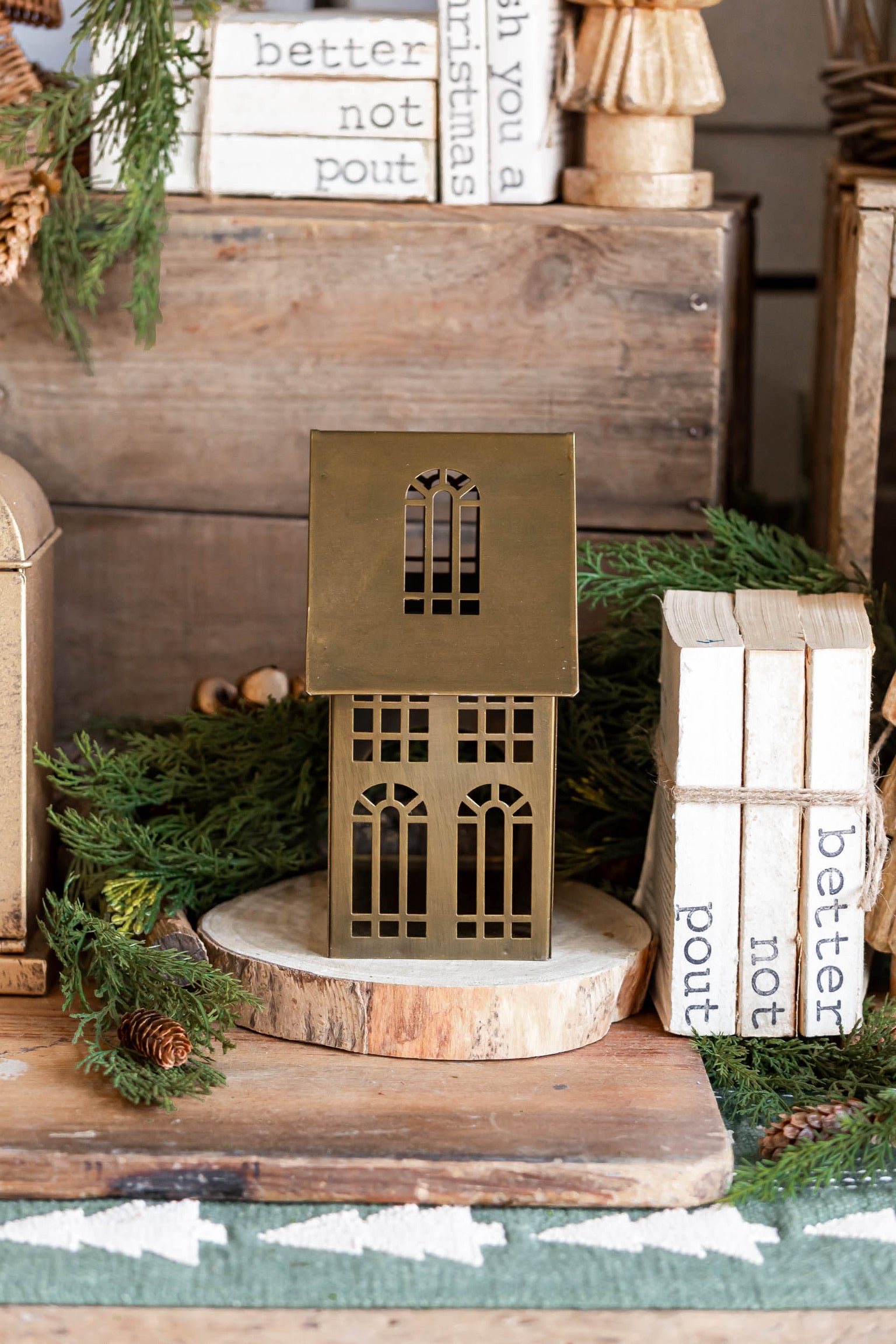 Gilded House (Small) Accent Decor