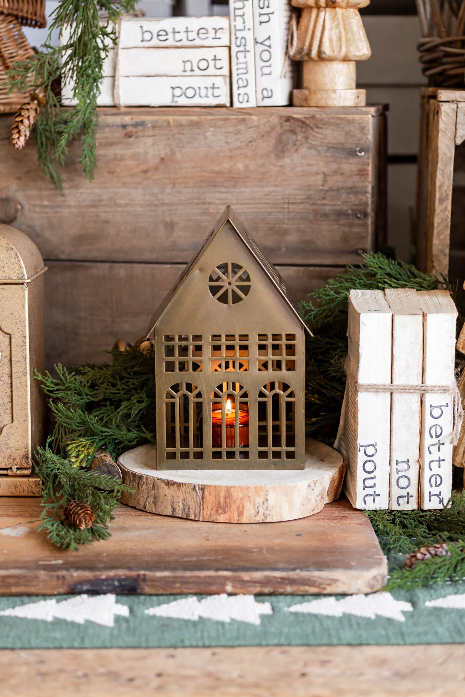 Gilded House (Small) Accent Decor