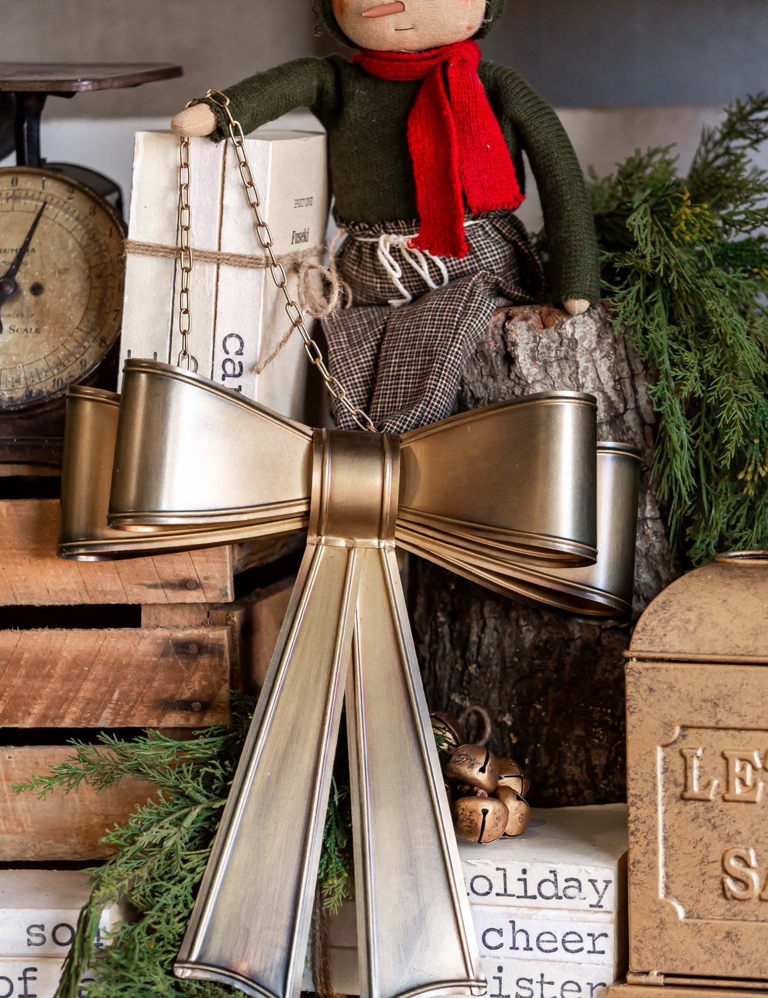 Gold Metal Hanging Bow The Little Burlap Barn
