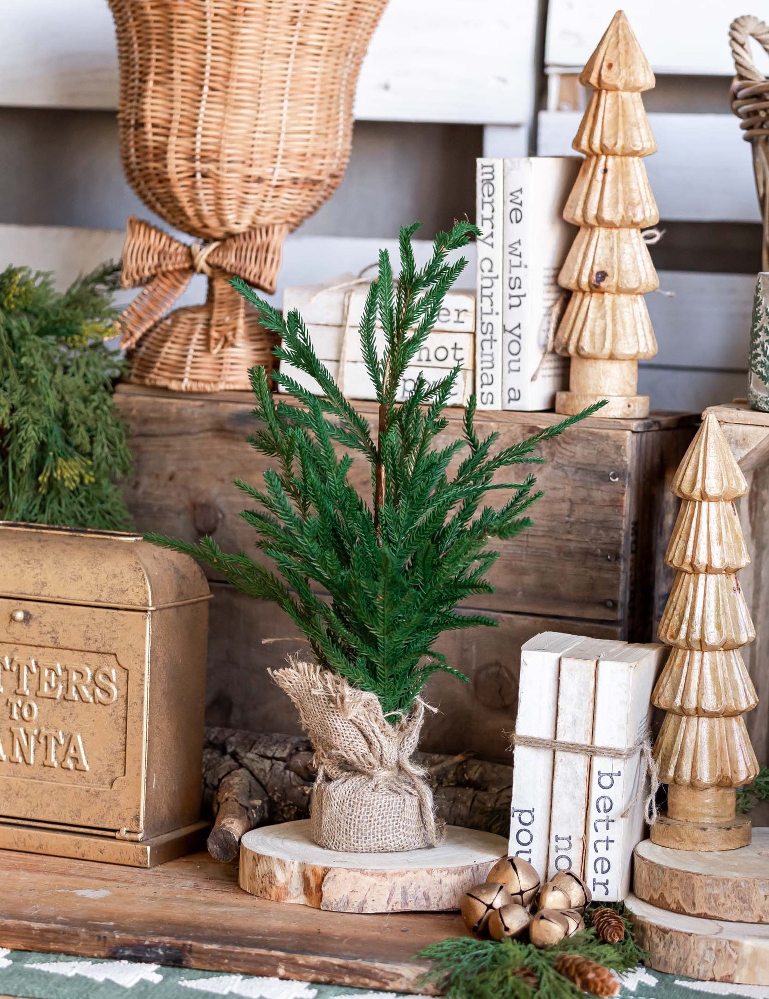 Burlap Potted Tree Raz Imports