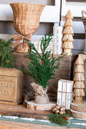 Burlap Potted Tree Raz Imports