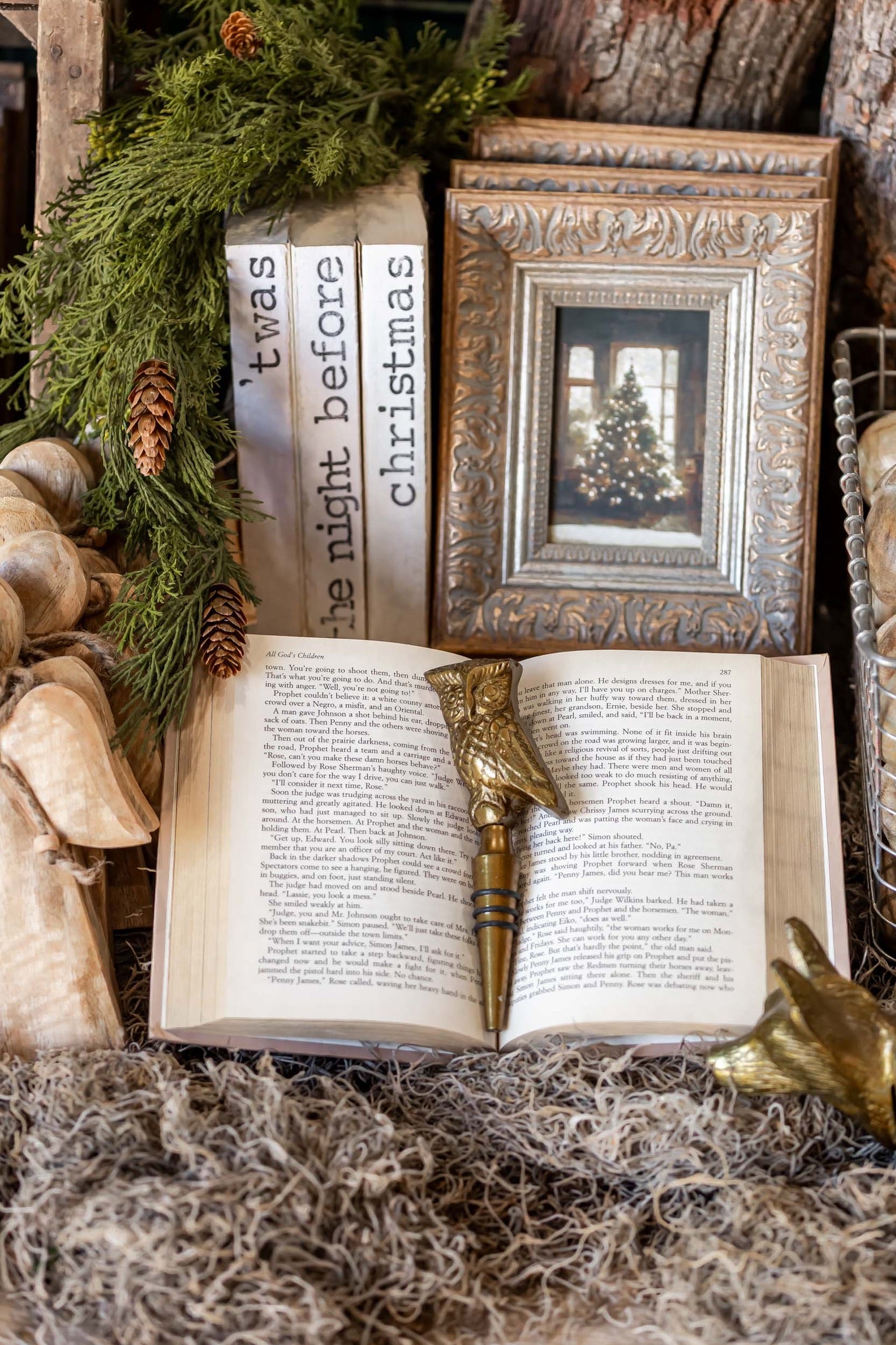 Gilded Owl Bottle Stopper Accent Decor