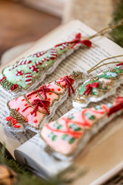 Hand-Made Beaded Christmas Tree Ornament Creative Co-Op