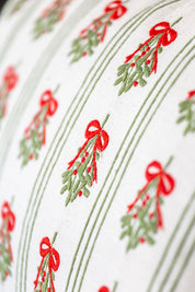 Mistletoe Stripe Pillow Creative Co-Op