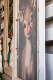 Salvaged Framed Rudolph Canvas The Little Burlap Barn