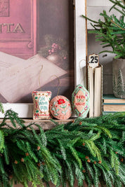 Hand-Made Beaded Holiday Saying Ornament Creative Co-Op