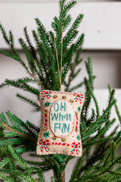 Hand-Made Beaded Holiday Saying Ornament Creative Co-Op