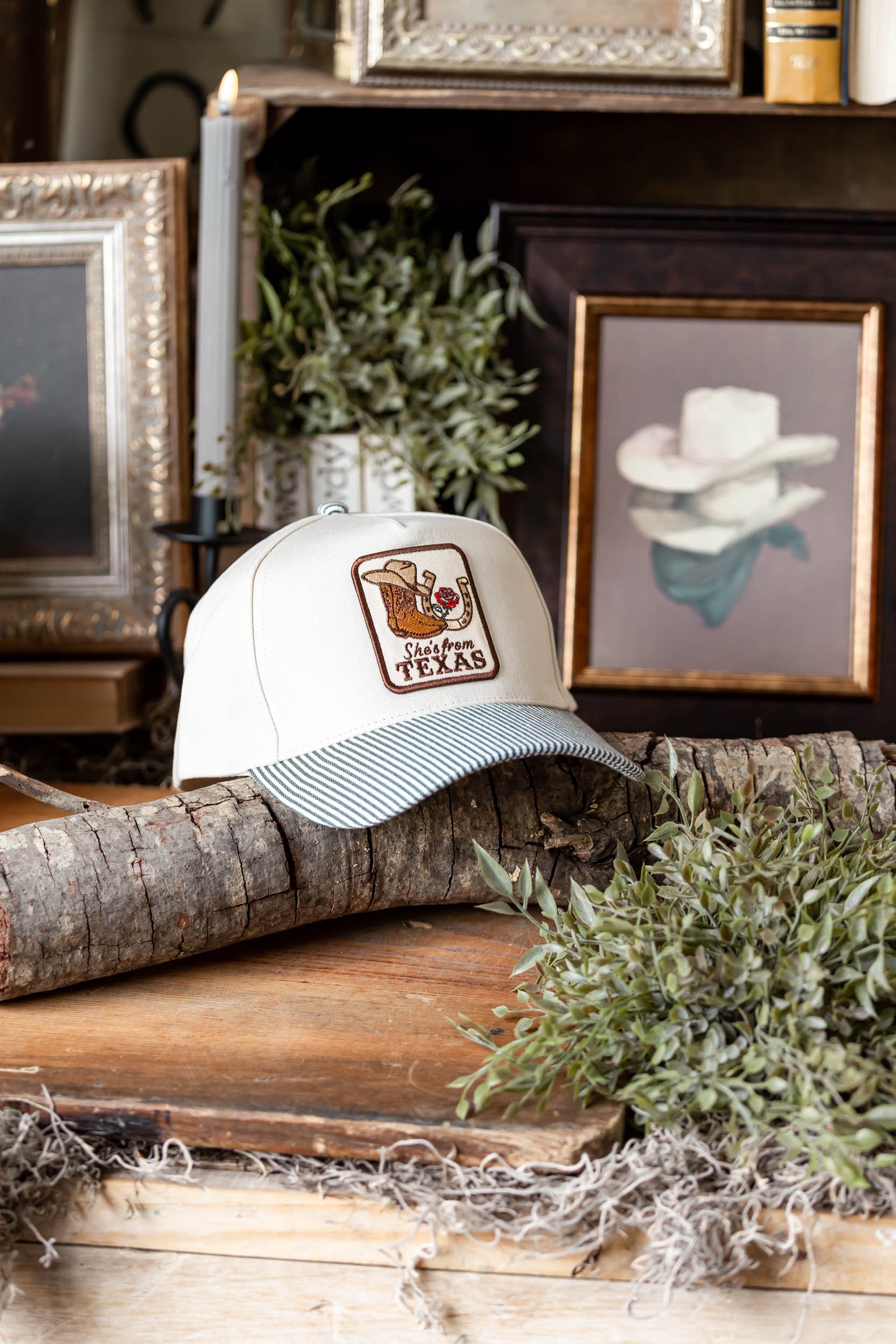 She's From Texas Embroidered Patch Cap Fashion City