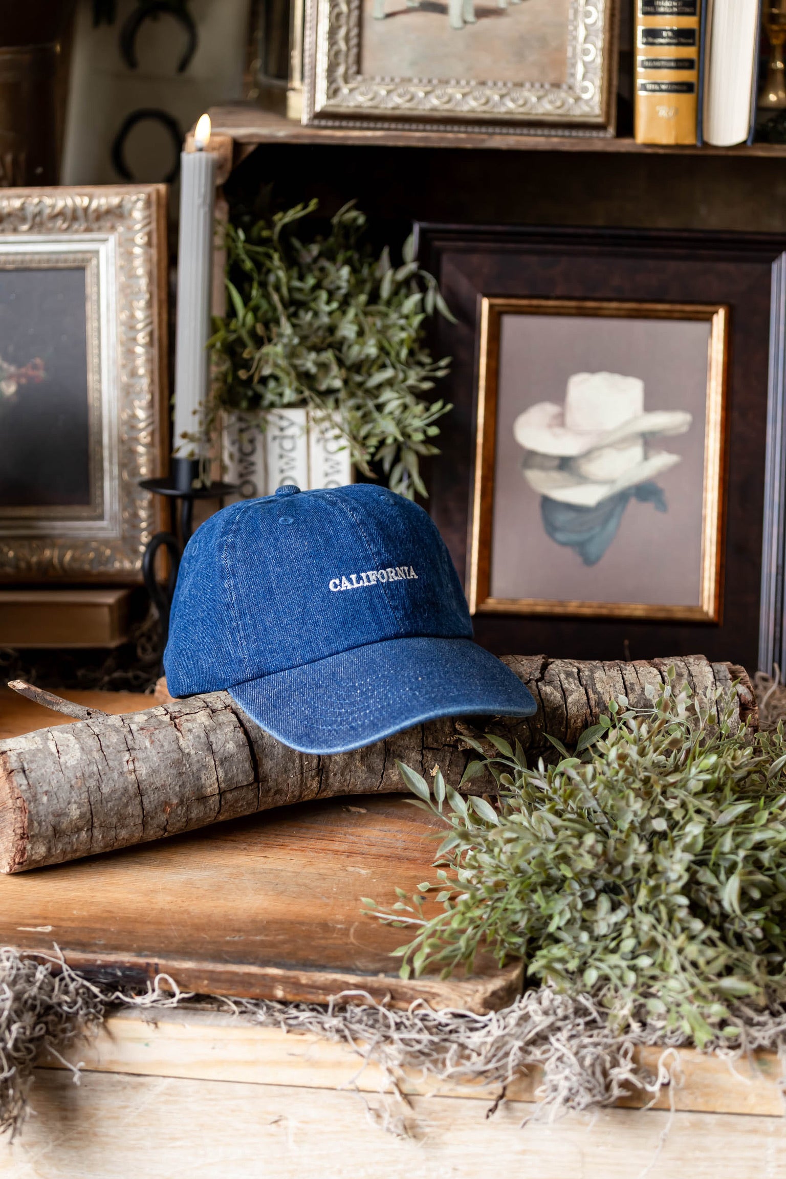 California Embroidered Denim Cap Fashion City