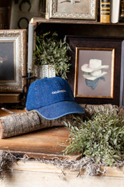 California Embroidered Denim Cap Fashion City