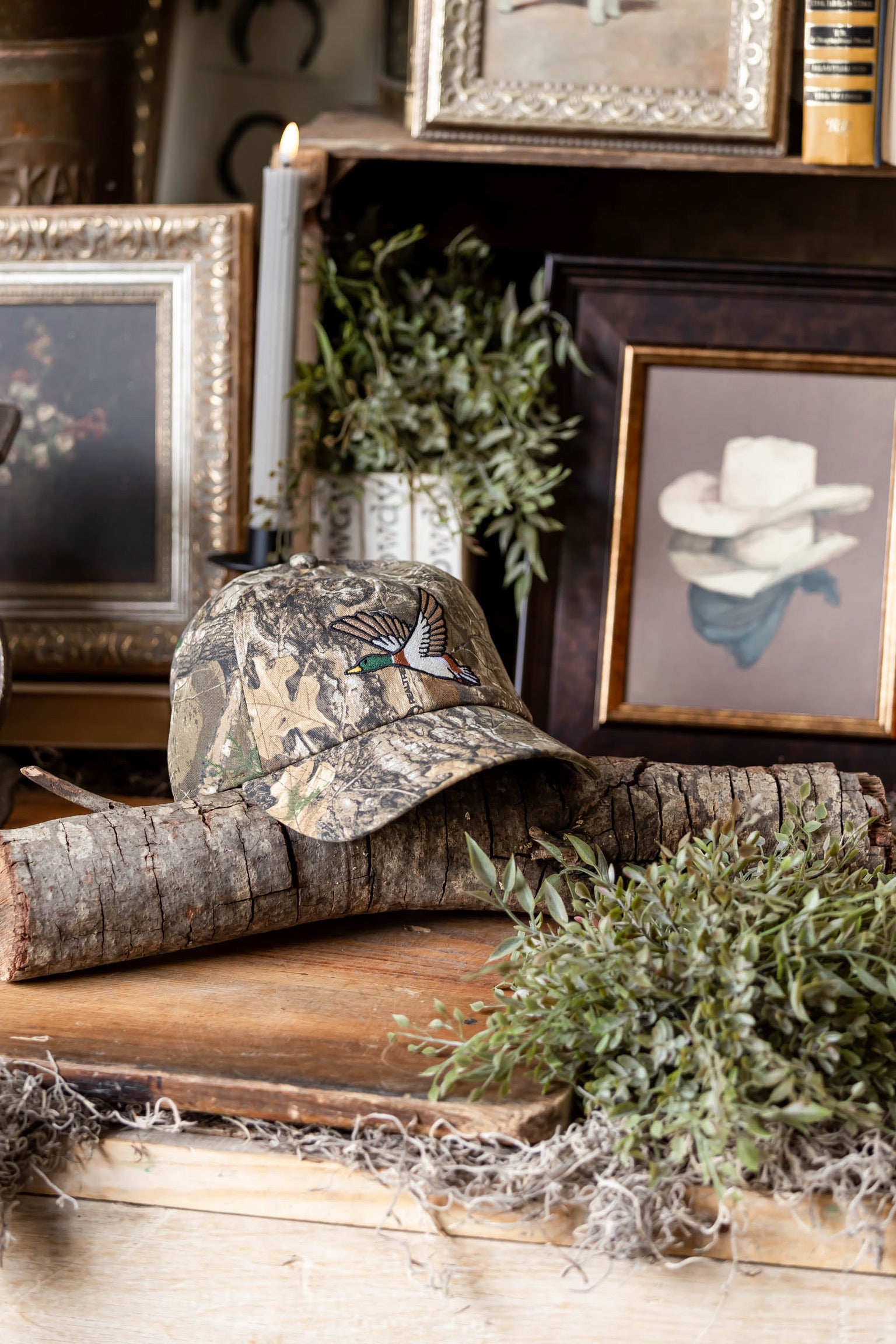 Camo Flying Mallard Embroidered Cap Fashion City