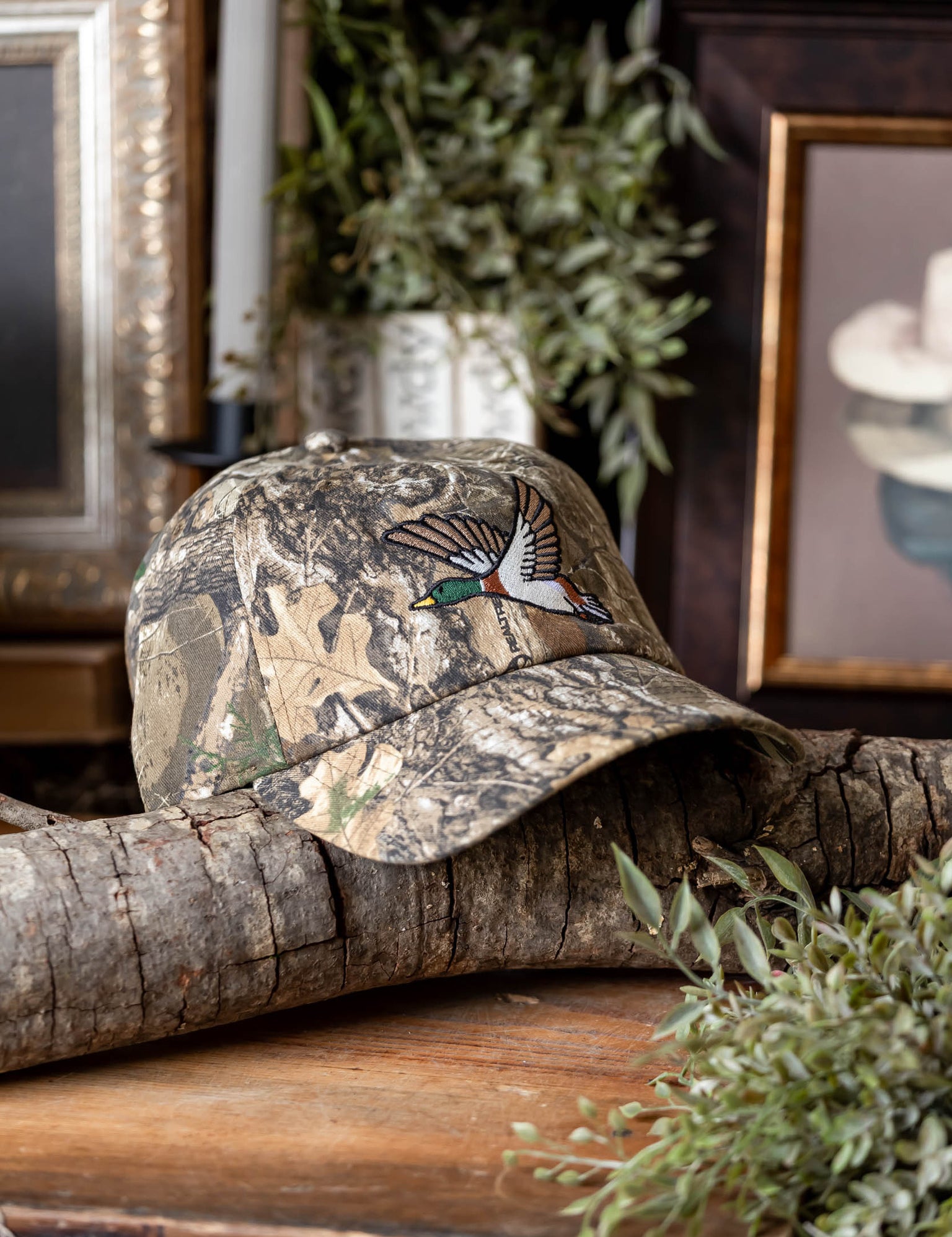 Camo Flying Mallard Embroidered Cap Fashion City