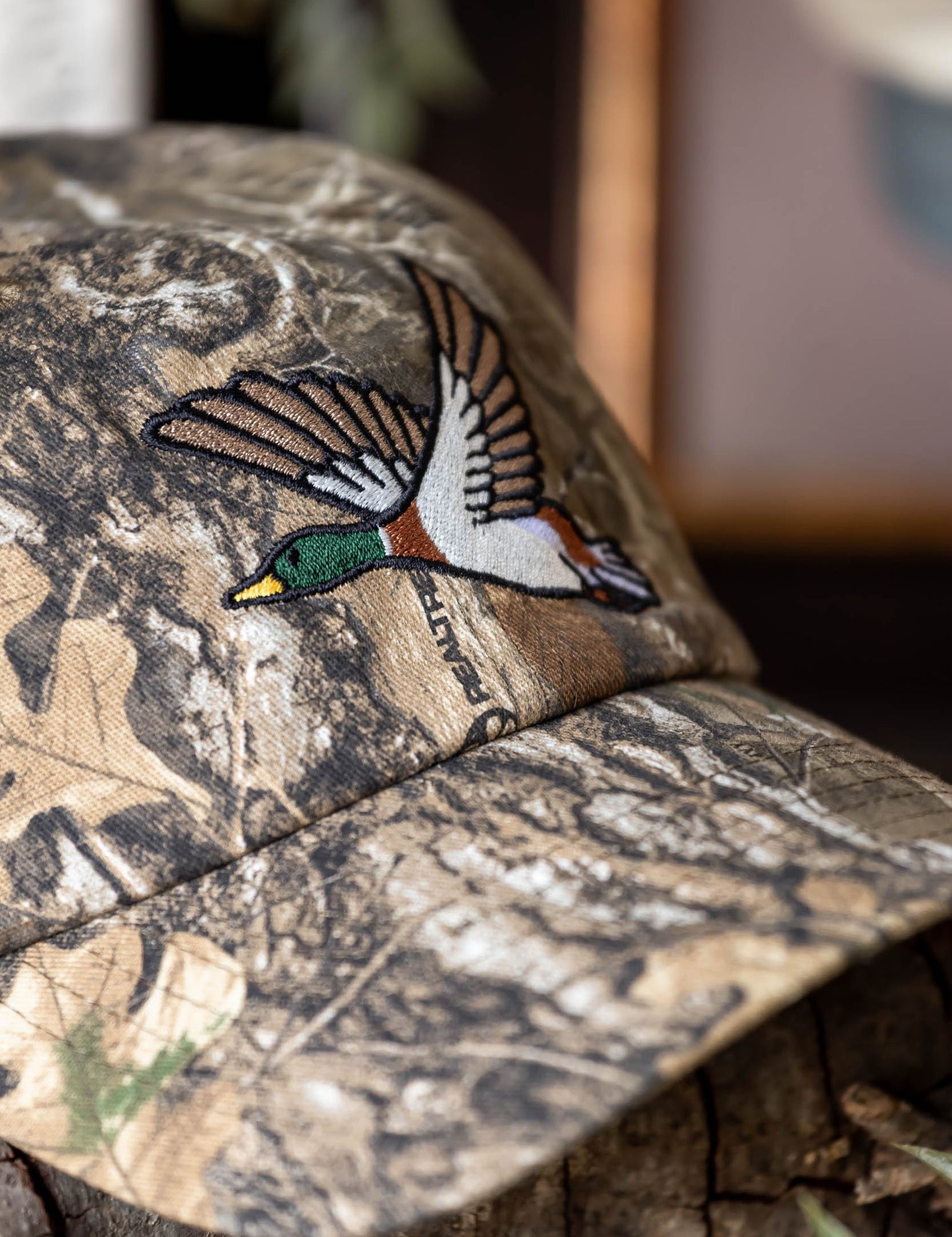 Camo Flying Mallard Embroidered Cap Fashion City