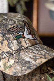 Camo Flying Mallard Embroidered Cap Fashion City